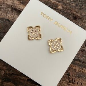Tory Burch Logo Stud Earrings